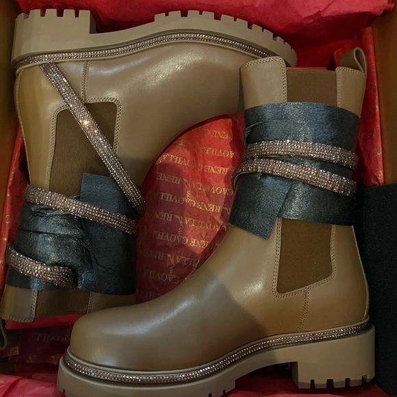 Rene Caovilla Cleo Crystal leather Chelsea boots - Picture 4 of 4